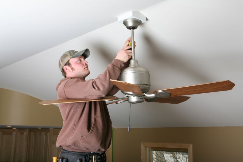Ceiling Fan And Light Fixture Installation By A Handyman
